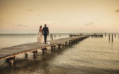 Wedding photos at Zama Beach Club, Isla Mujeres