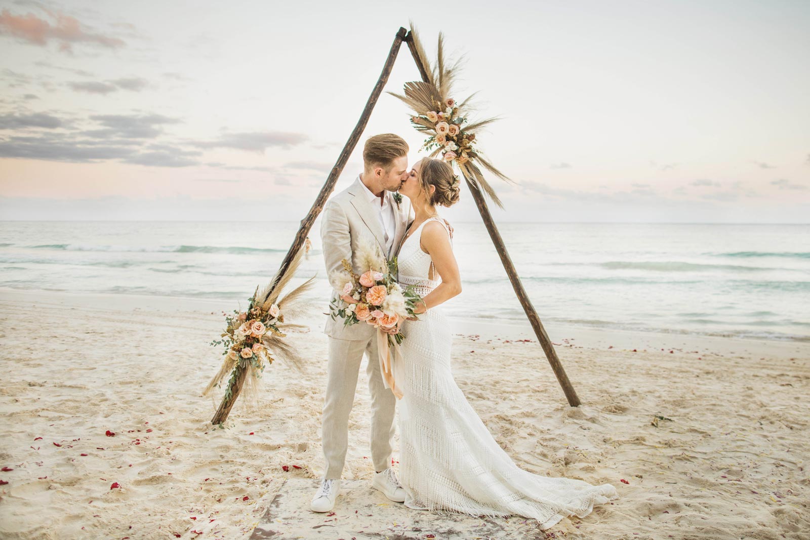 Boho cheap glam wedding