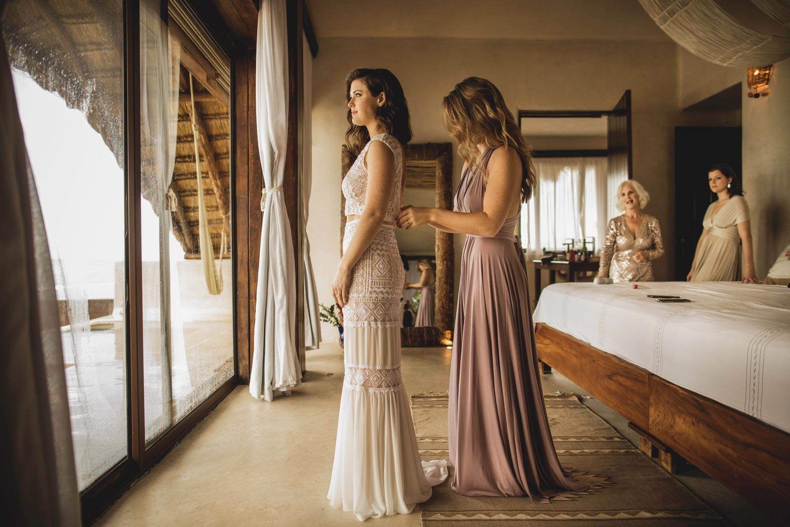 016-boho-beach-wedding-tulum-mexico-getting-ready-bride