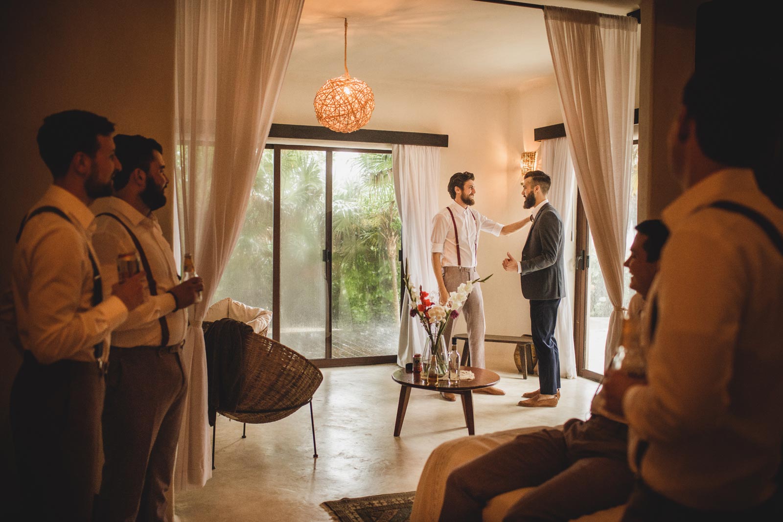 003-boho-beach-wedding-tulum-mexico-getting-ready-groom