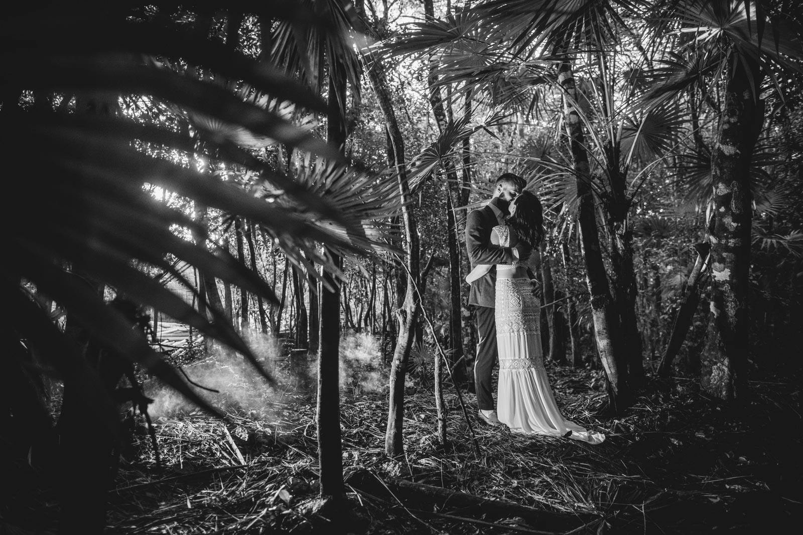 074-boho-beach-wedding-tulum-mexico-bride-groom-photos-jungle