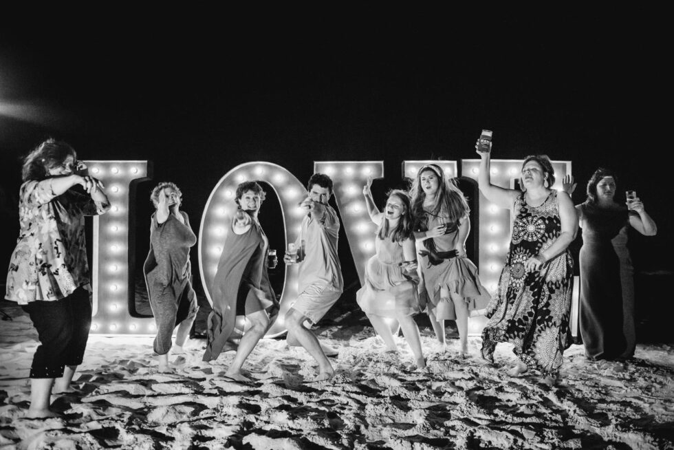 Lighting Up the Night: Disco Magic for Your Cancun Wedding Party