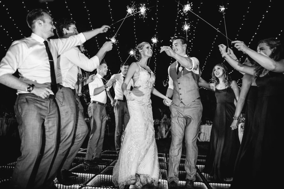 Picture-Perfect Farewell: Sparkler Exits on Cancun Sands
