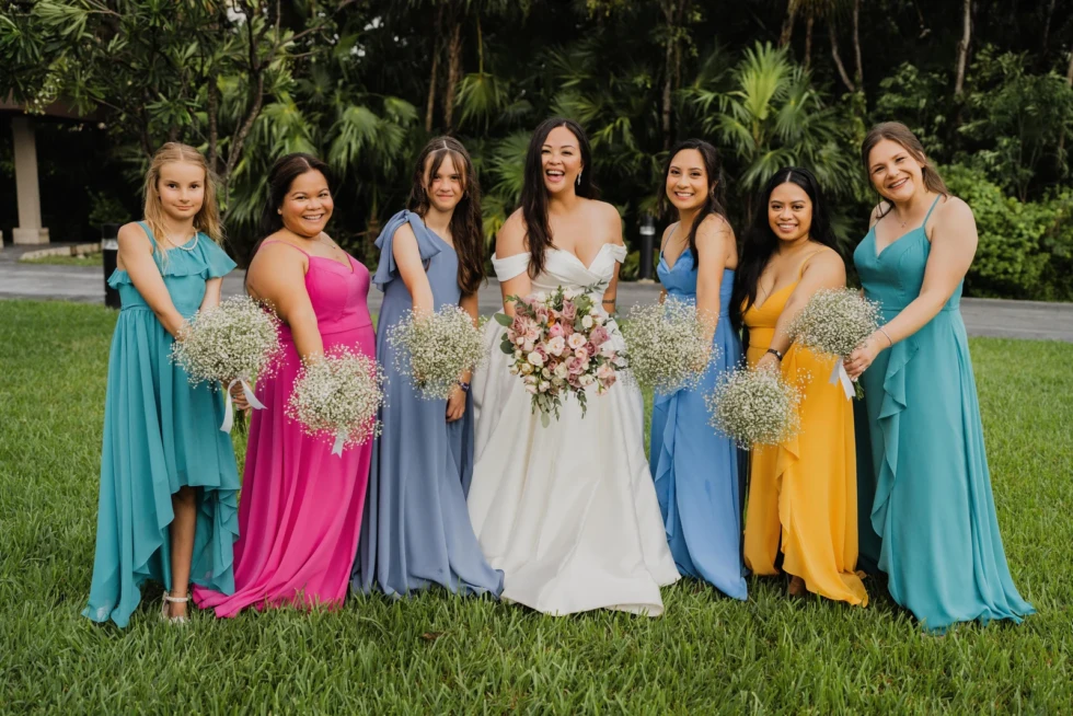 Pop of Color: Bridesmaid Dress Trends for Cancun Weddings