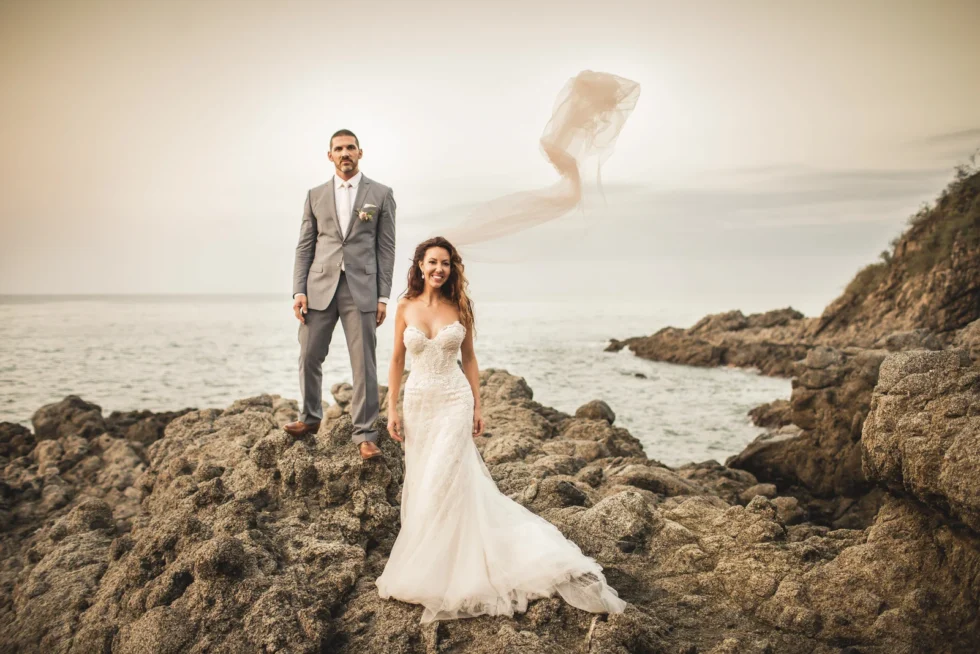 Dramatic Veil Shots: Tips for Windy Cancun Beaches